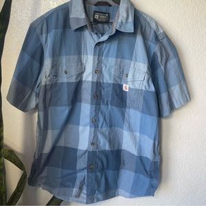 Carhartt Men's XL Plaid Pearl Snap Button Down Collar Relaxed Fit Shirt.